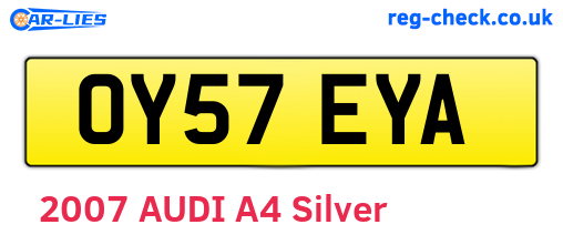 OY57EYA are the vehicle registration plates.