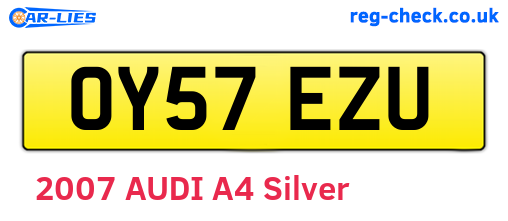 OY57EZU are the vehicle registration plates.