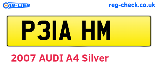 P31AHM are the vehicle registration plates.