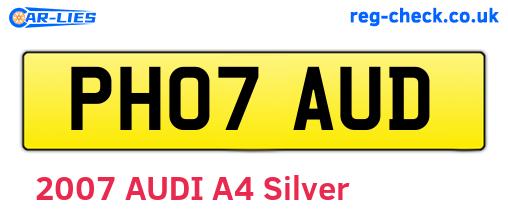 PH07AUD are the vehicle registration plates.