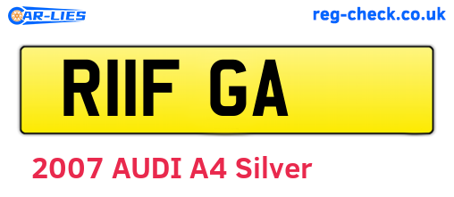R11FGA are the vehicle registration plates.
