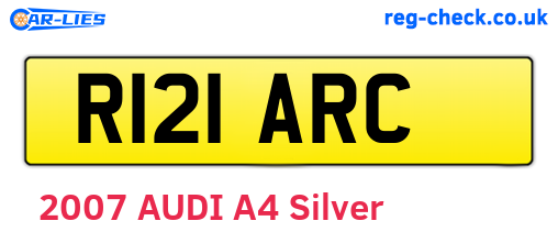 R121ARC are the vehicle registration plates.