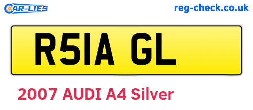 R51AGL are the vehicle registration plates.