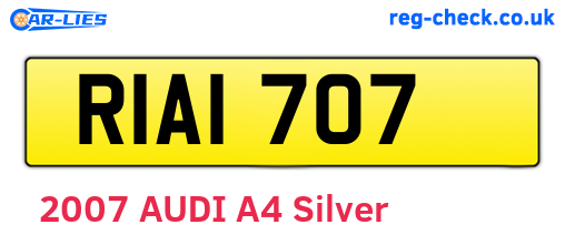 RIA1707 are the vehicle registration plates.