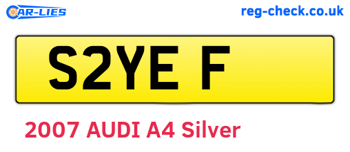 S2YEF are the vehicle registration plates.