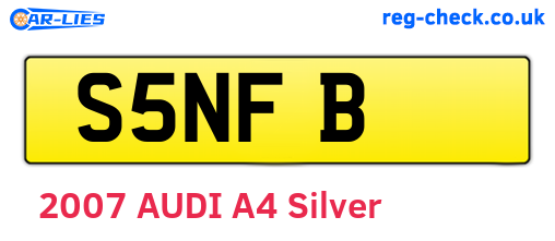 S5NFB are the vehicle registration plates.