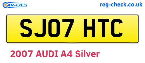 SJ07HTC are the vehicle registration plates.