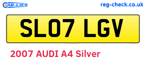 SL07LGV are the vehicle registration plates.