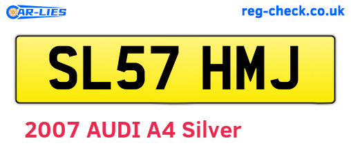 SL57HMJ are the vehicle registration plates.