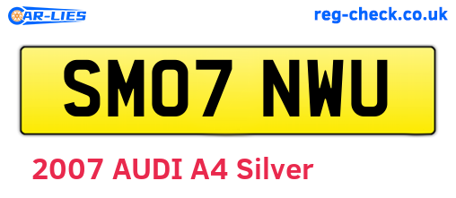 SM07NWU are the vehicle registration plates.