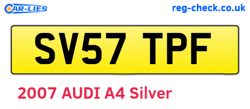 SV57TPF are the vehicle registration plates.