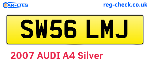 SW56LMJ are the vehicle registration plates.