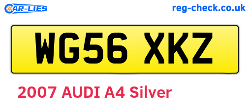 WG56XKZ are the vehicle registration plates.