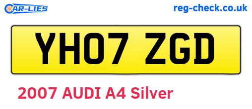 YH07ZGD are the vehicle registration plates.