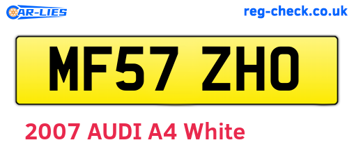 MF57ZHO are the vehicle registration plates.