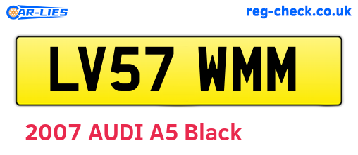 LV57WMM are the vehicle registration plates.