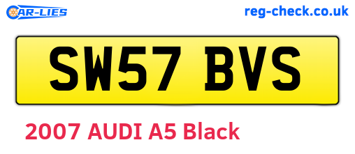 SW57BVS are the vehicle registration plates.