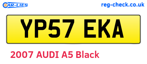 YP57EKA are the vehicle registration plates.