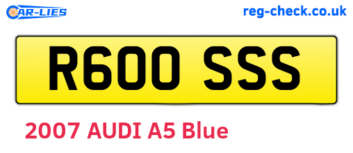 R600SSS are the vehicle registration plates.