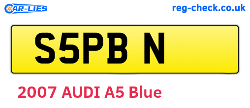 S5PBN are the vehicle registration plates.