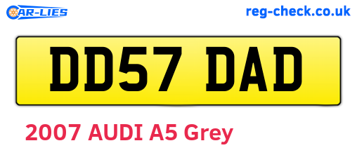 DD57DAD are the vehicle registration plates.