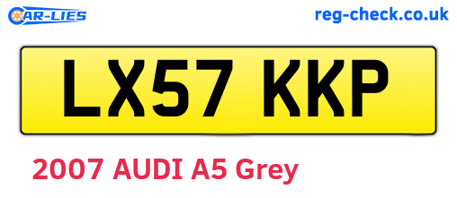LX57KKP are the vehicle registration plates.