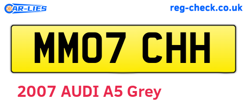 MM07CHH are the vehicle registration plates.