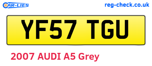 YF57TGU are the vehicle registration plates.