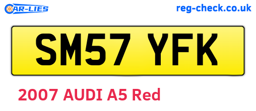 SM57YFK are the vehicle registration plates.