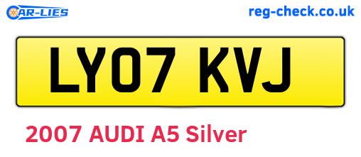 LY07KVJ are the vehicle registration plates.