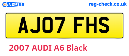 AJ07FHS are the vehicle registration plates.