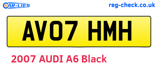 AV07HMH are the vehicle registration plates.