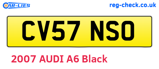 CV57NSO are the vehicle registration plates.