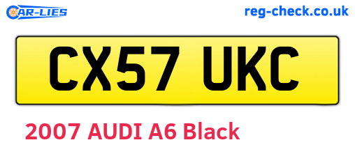CX57UKC are the vehicle registration plates.