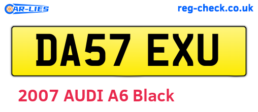 DA57EXU are the vehicle registration plates.