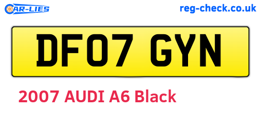 DF07GYN are the vehicle registration plates.