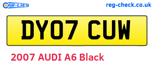 DY07CUW are the vehicle registration plates.