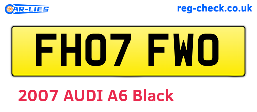 FH07FWO are the vehicle registration plates.