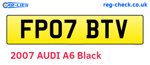 FP07BTV are the vehicle registration plates.