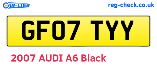 GF07TYY are the vehicle registration plates.