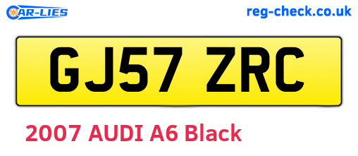 GJ57ZRC are the vehicle registration plates.