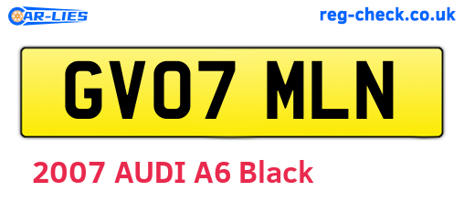 GV07MLN are the vehicle registration plates.