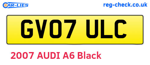 GV07ULC are the vehicle registration plates.