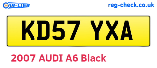 KD57YXA are the vehicle registration plates.