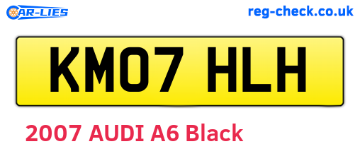 KM07HLH are the vehicle registration plates.