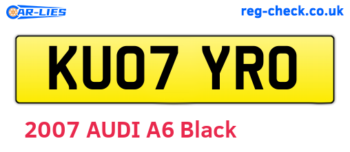 KU07YRO are the vehicle registration plates.