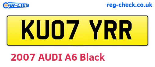 KU07YRR are the vehicle registration plates.