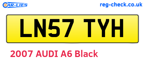 LN57TYH are the vehicle registration plates.