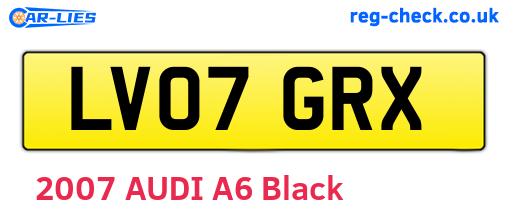LV07GRX are the vehicle registration plates.