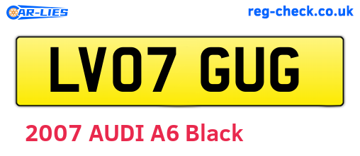 LV07GUG are the vehicle registration plates.